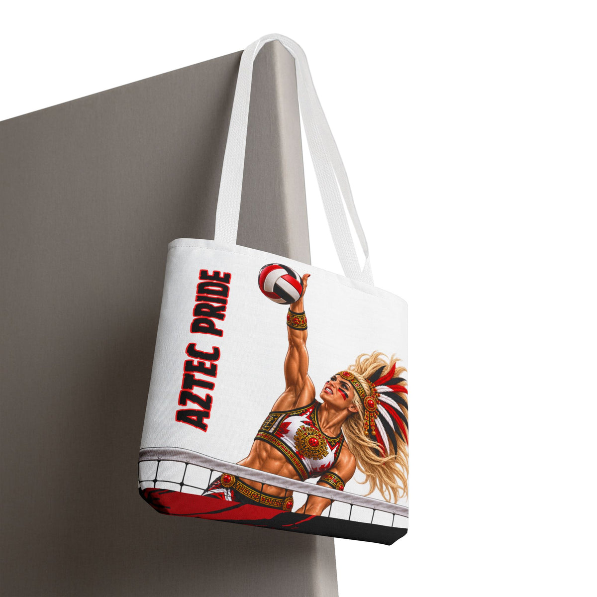 Aztec Volleyball Savage Warrior Tote Bag