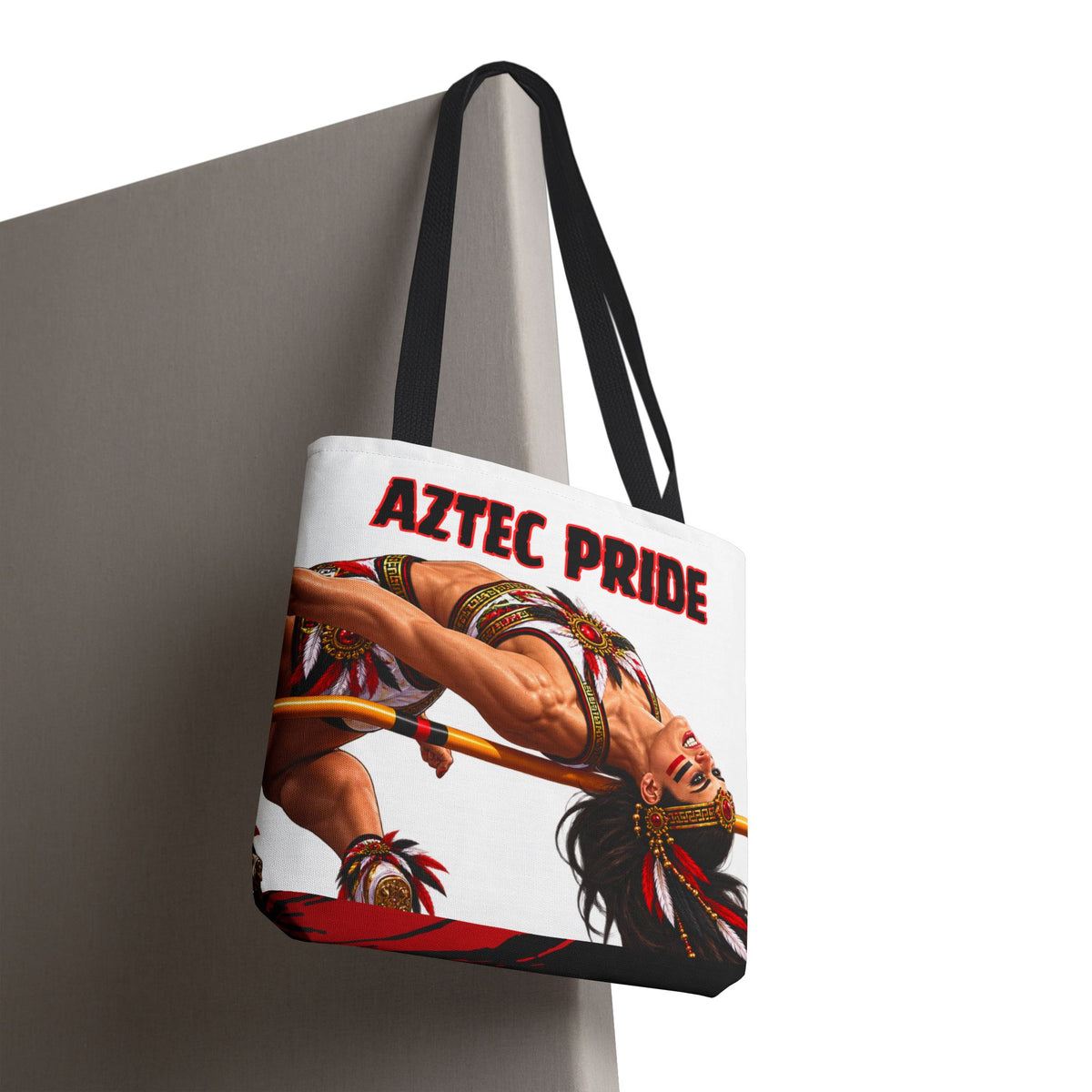Aztec High Jump Savage Warrior Tote Bag