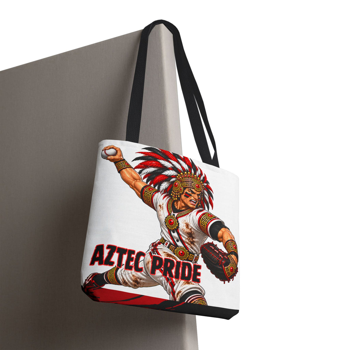 Aztec Baseball Savage Warrior Tote Bag