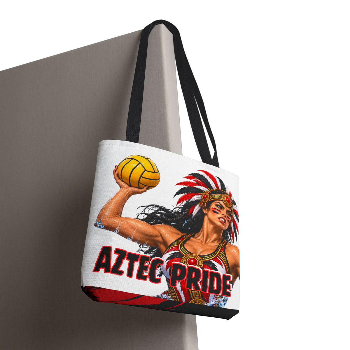 Aztec Water Polo Savage Female Warrior Tote Bag