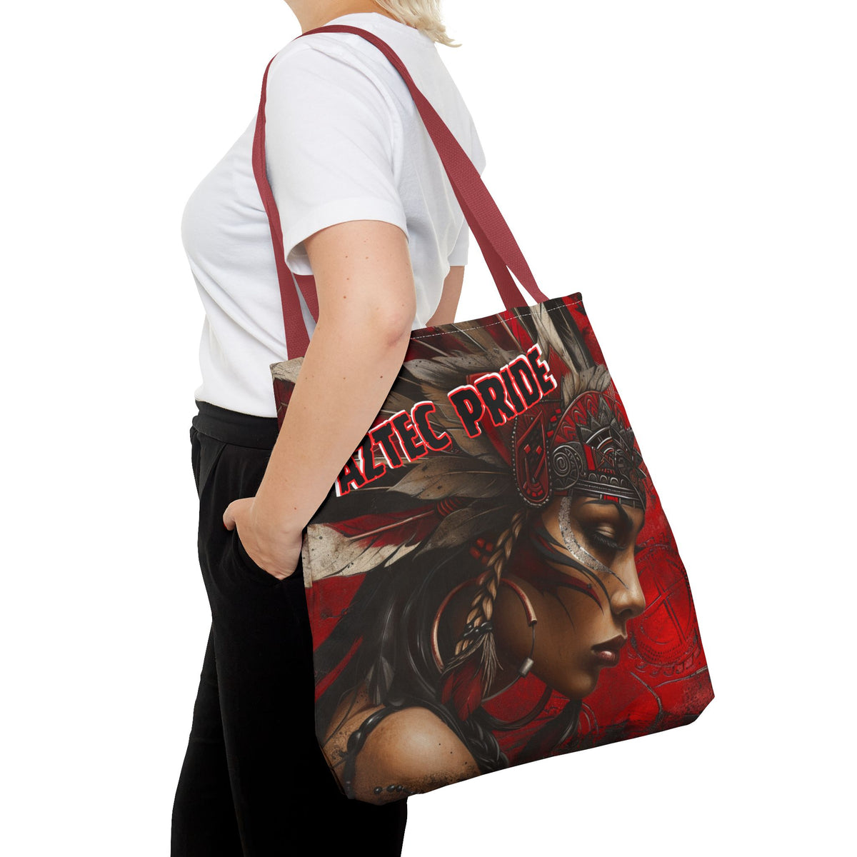 Aztec Sun Goddess Tote Bag – Aztec-Inspired Reusable Shopping Bag | GringoArte
