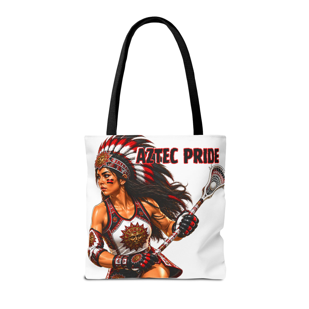 Aztec Lacrosse Female Warrior Tote Bag