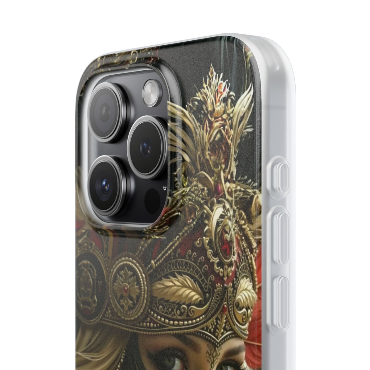 Aztec Fireheart Queen – Flexi Phone Case (iPhone & Samsung • Clear TPU • Made in USA • Personalized Option)