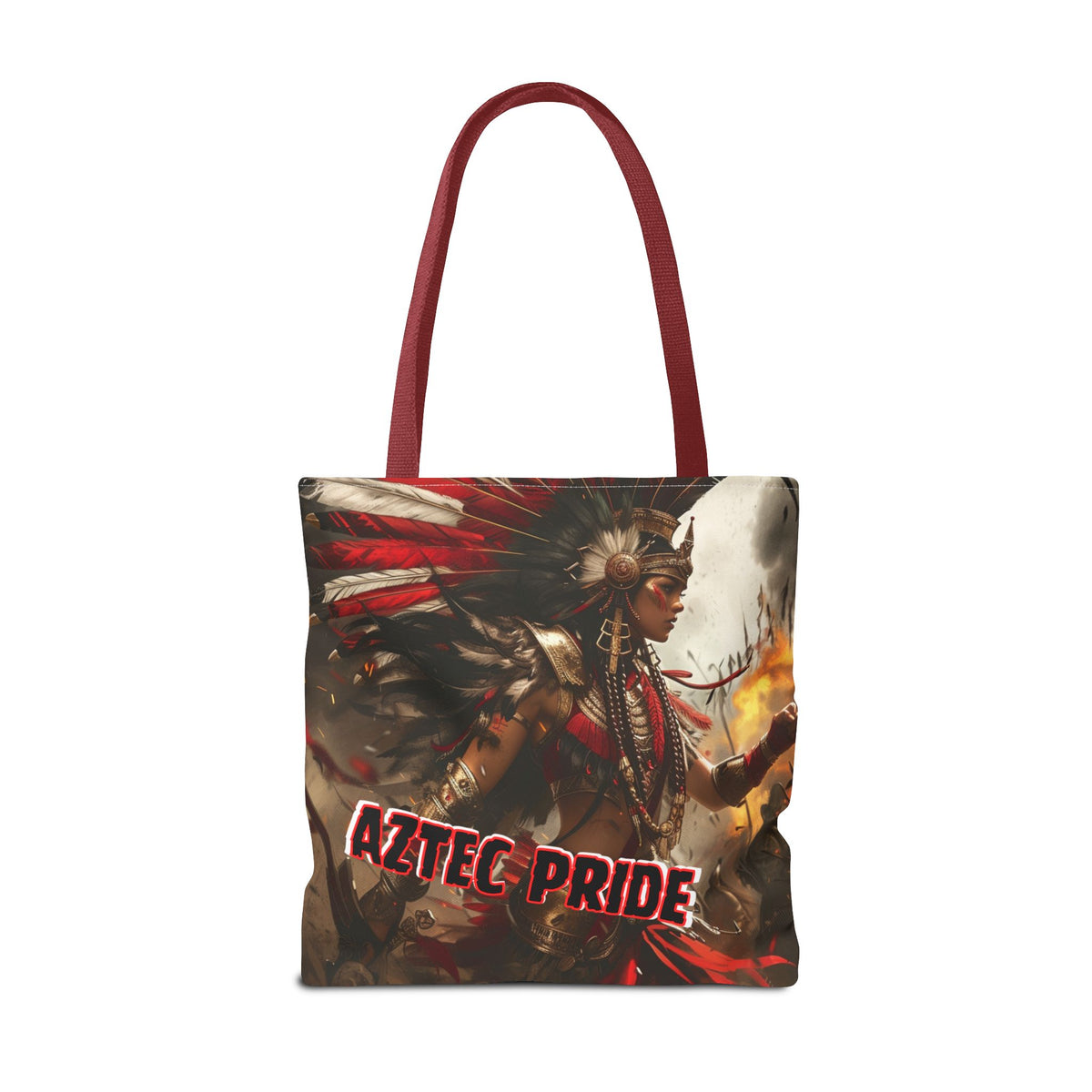 Aztec Warrior Queen Tote Bag – Aztec-Inspired Reusable Shopping Bag | GringoArte