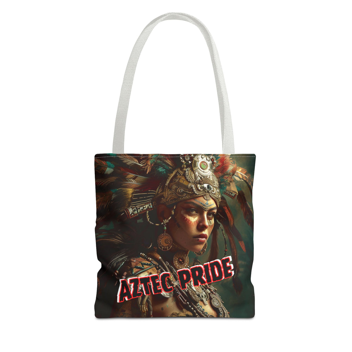 Aztec Warrior Goddess Tote Bag – Aztec-Inspired Reusable Shopping Bag | GringoArte