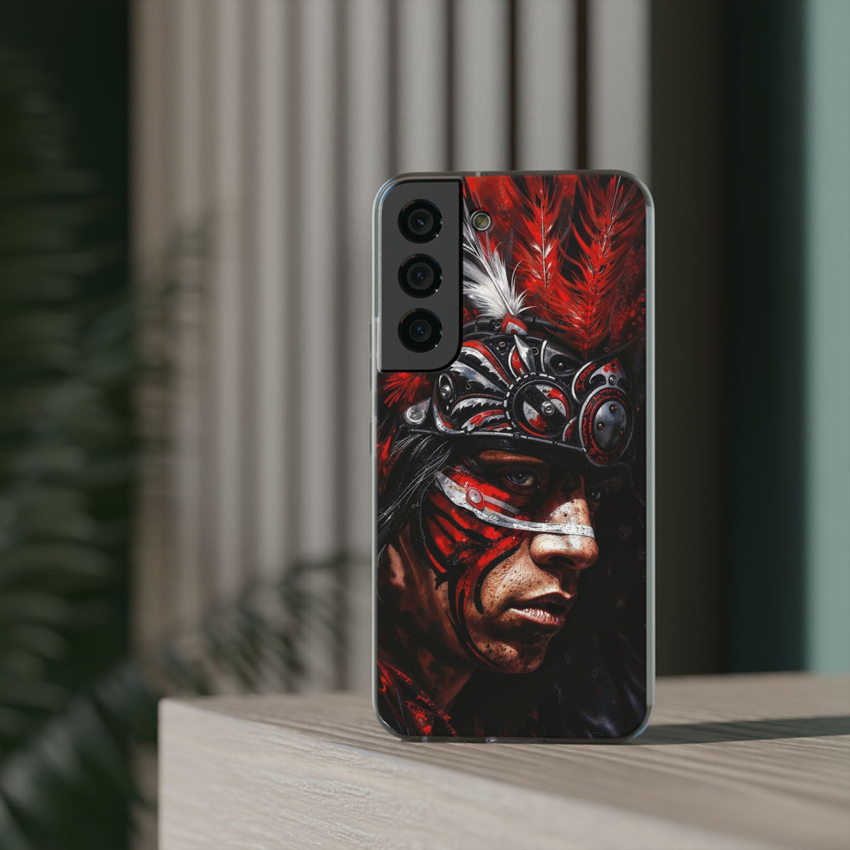 Aztec King of Kings – Flexi Phone Case (iPhone & Samsung • Clear TPU • Made in USA • Personalized Option)