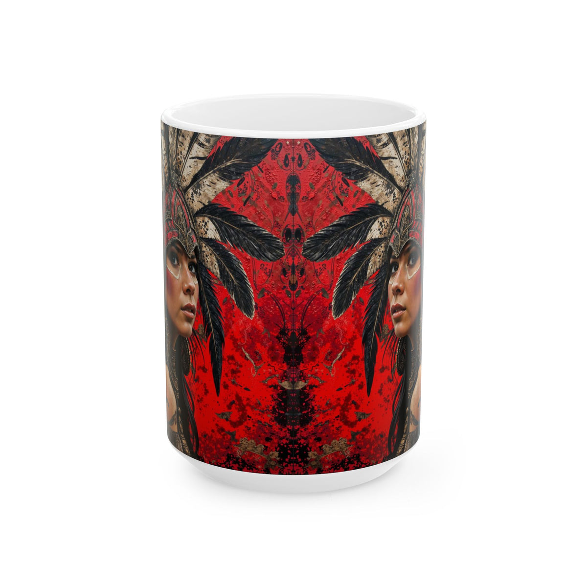 Aztec Moon Goddess – Ceramic Mug (11oz, 15oz • Dishwasher & Microwave Safe • Made in USA • Personalized Option)