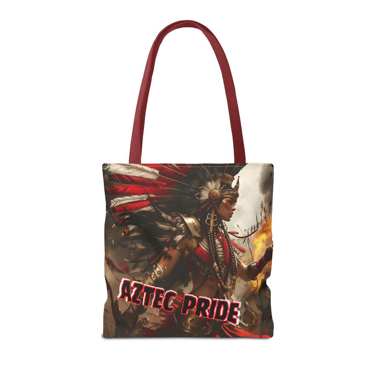 Aztec Warrior Queen Tote Bag – Aztec-Inspired Reusable Shopping Bag | GringoArte