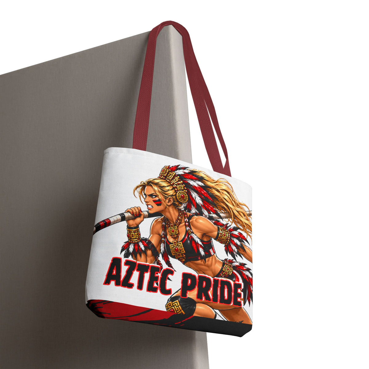Aztec Pole Vault Savage Warrior Tote Bag