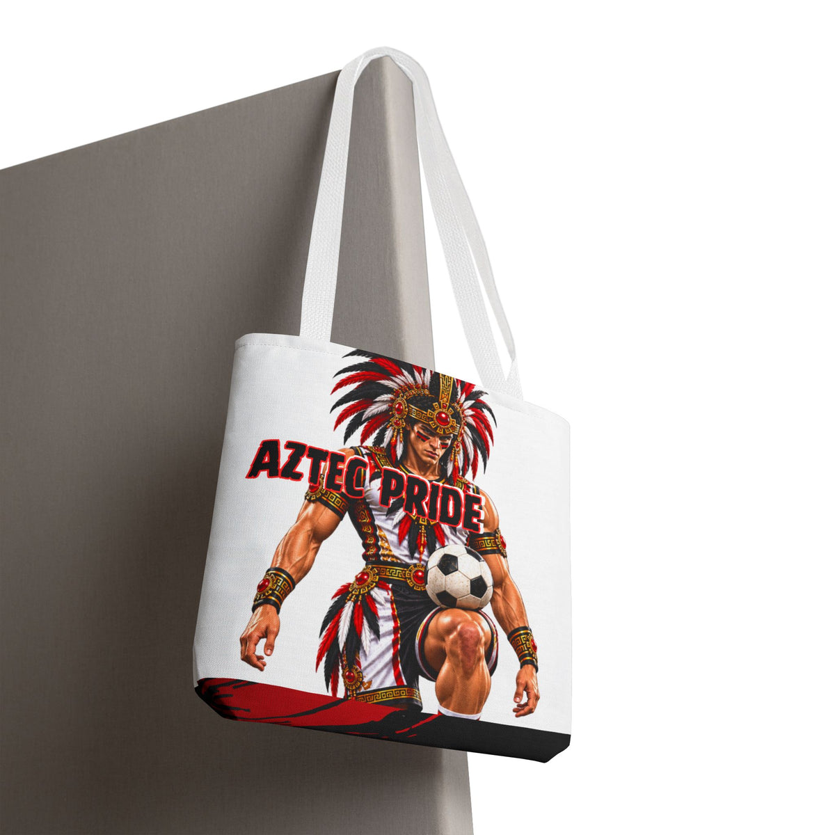 Aztec Soccer Savage Warrior Tote Bag
