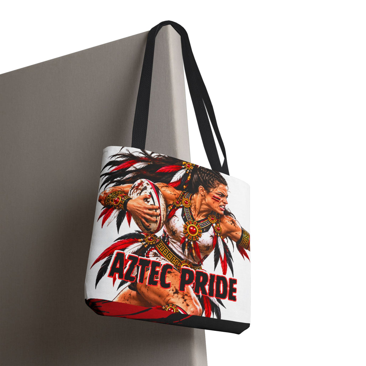 Aztec Rugby Savage Female Warrior Tote Bag