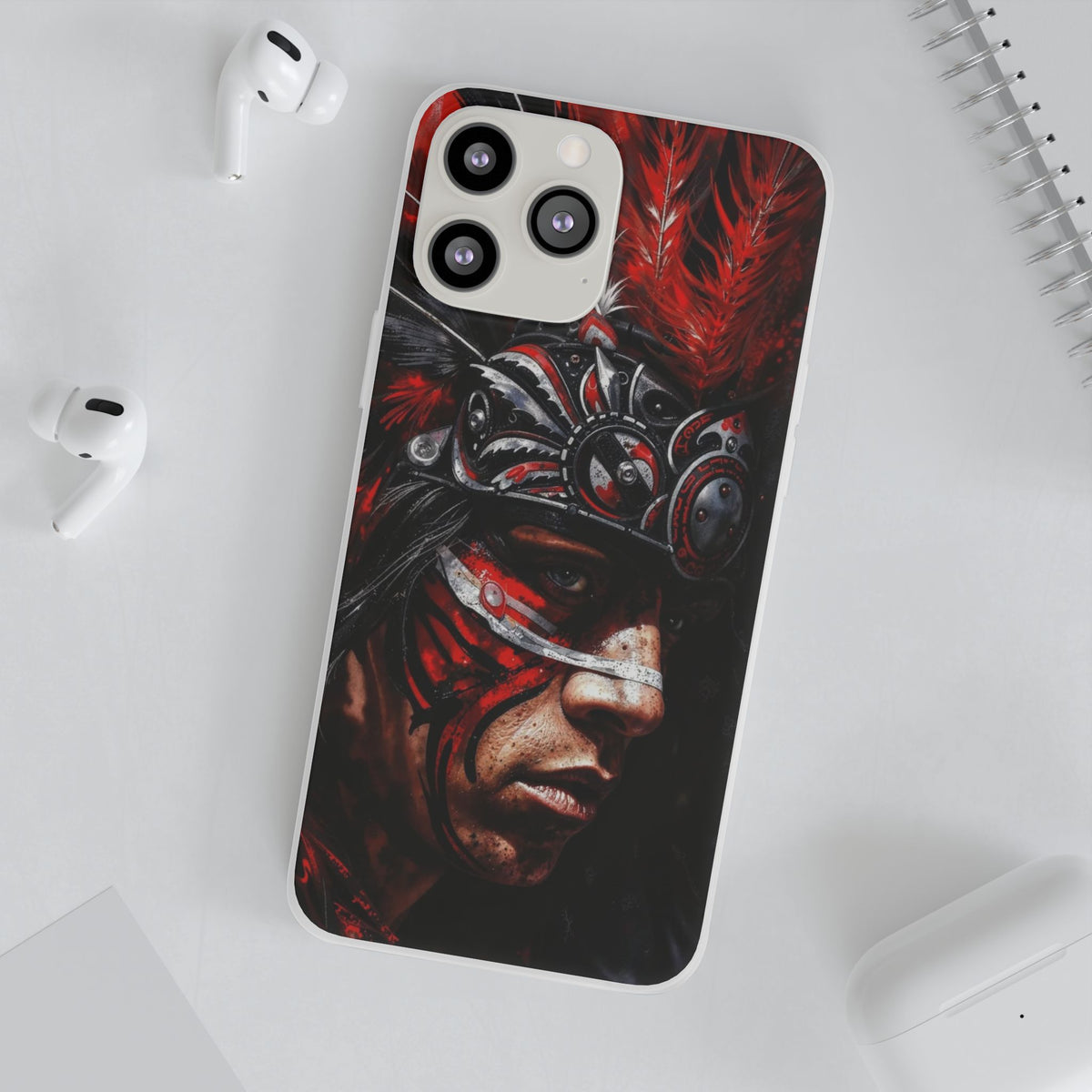 Aztec King of Kings – Flexi Phone Case (iPhone & Samsung • Clear TPU • Made in USA • Personalized Option)
