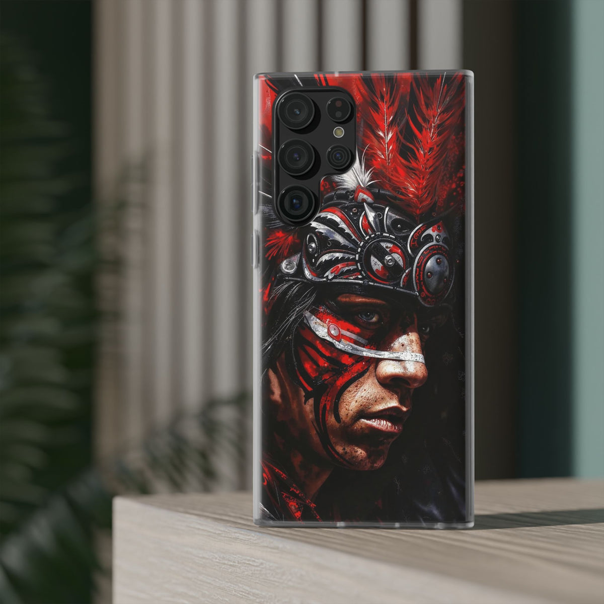 Aztec King of Kings – Flexi Phone Case (iPhone & Samsung • Clear TPU • Made in USA • Personalized Option)