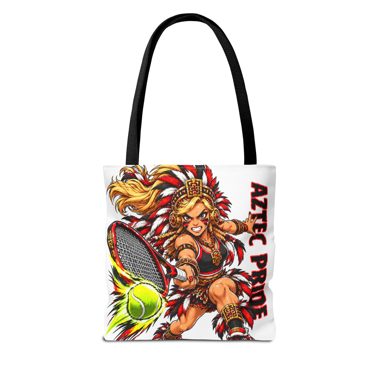 Aztec Tennis Savage Female Warrior Tote Bag
