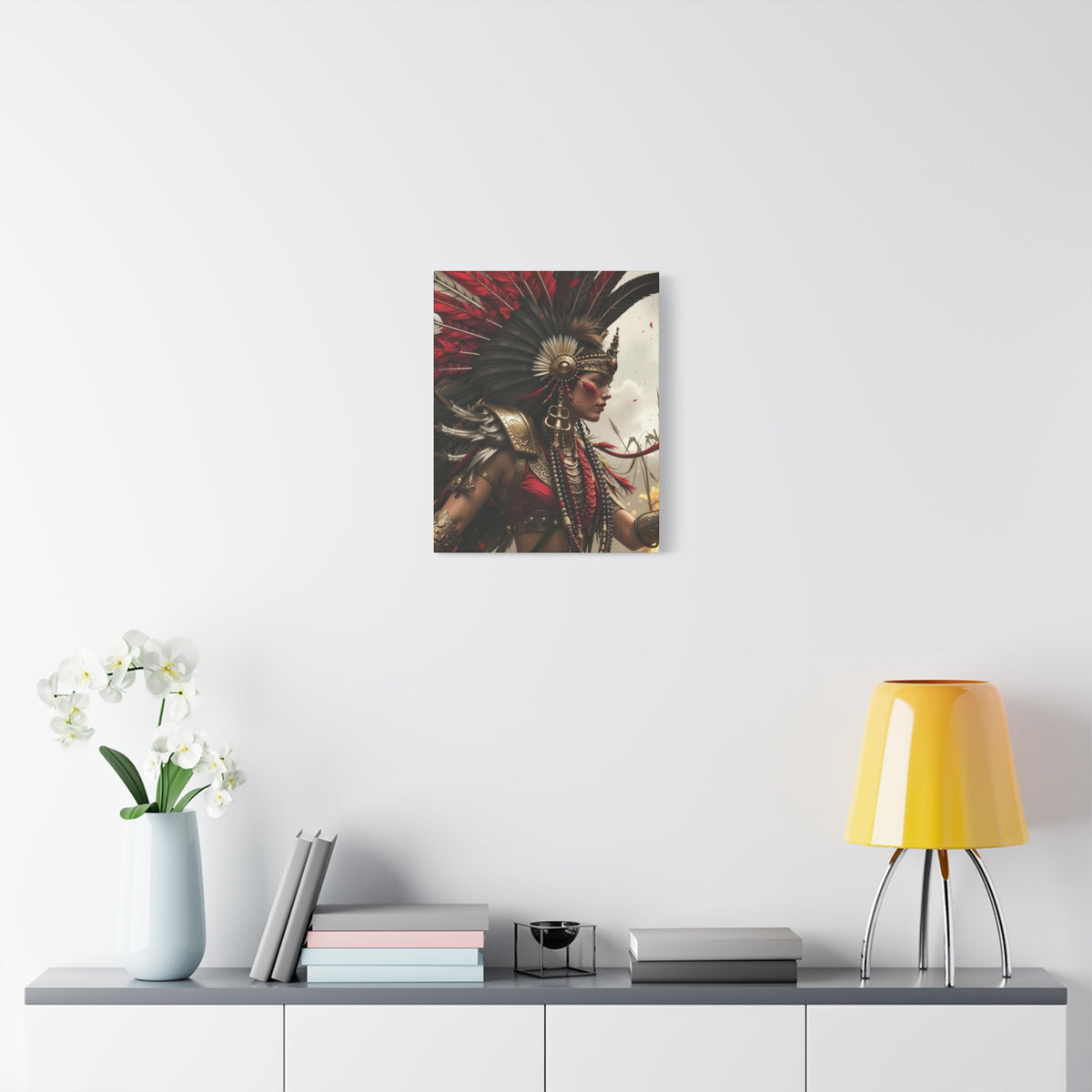 Aztec Warrior Queen – Bold Aztec Wall Art Canvas