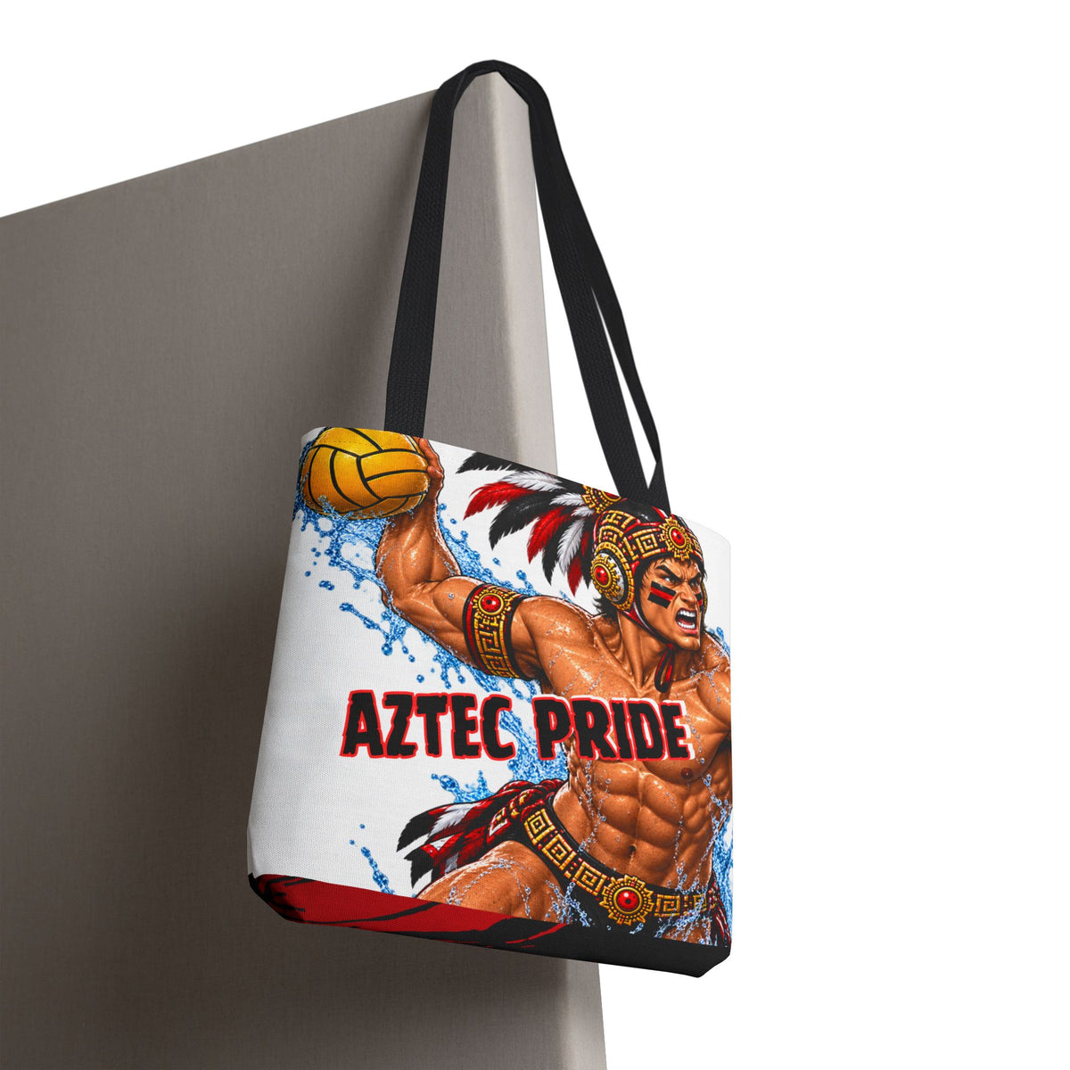 Aztec Water Polo Savage Warrior Tote Bag