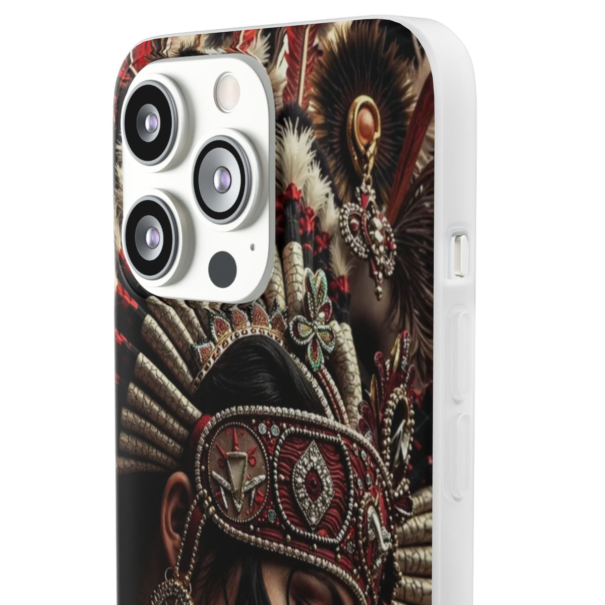 Aztec Goddess Spirit – Flexi Phone Case (iPhone & Samsung • Clear TPU • Made in USA • Personalized Option)