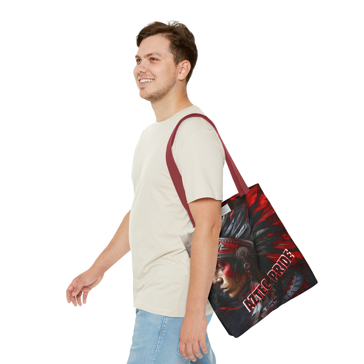 Aztec Silent Warrior Tote Bag – Aztec-Inspired Reusable Shopping Bag | GringoArte