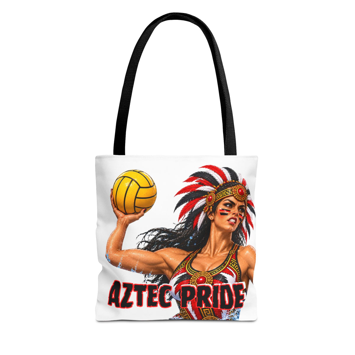 Aztec Water Polo Savage Female Warrior Tote Bag