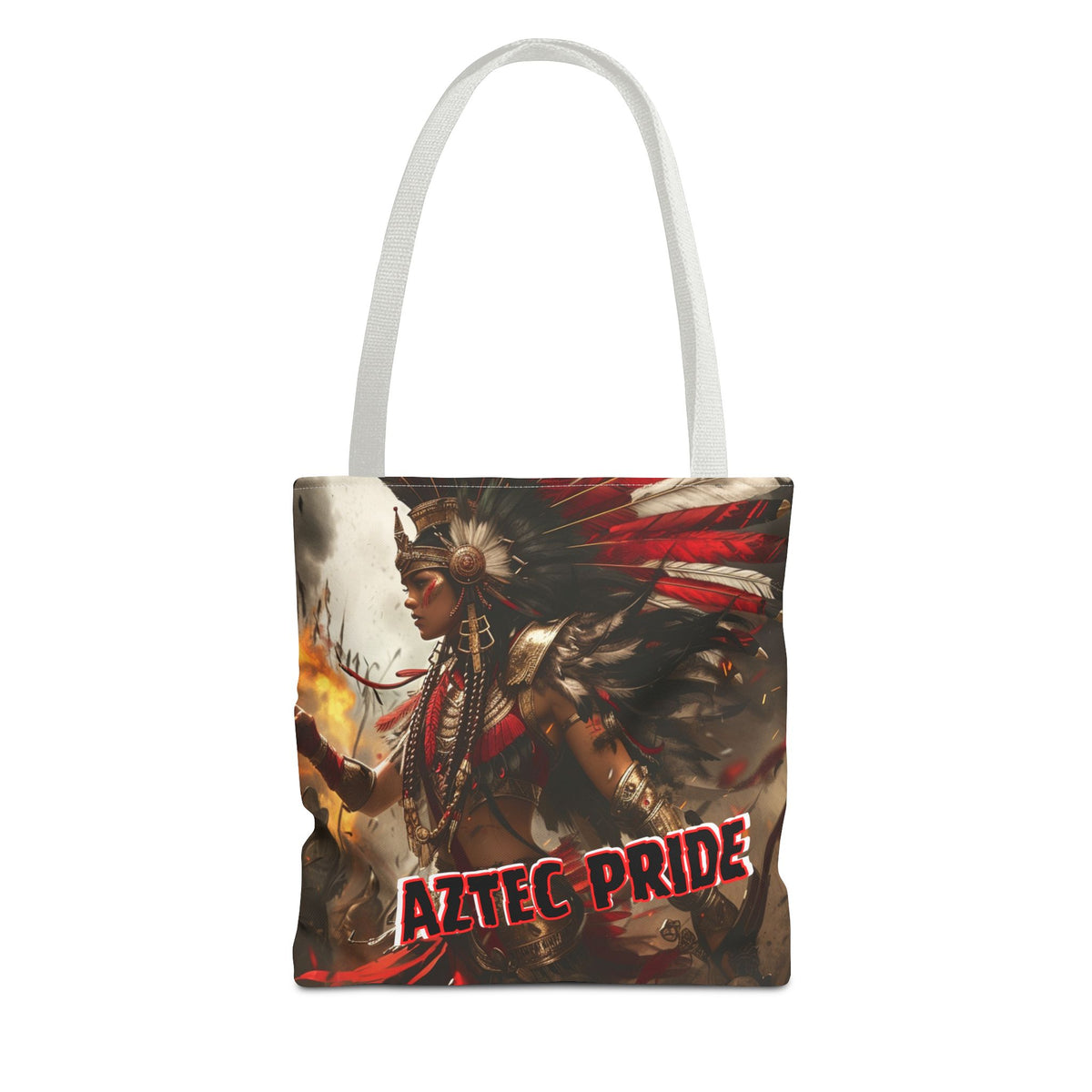 Aztec Warrior Queen Tote Bag – Aztec-Inspired Reusable Shopping Bag | GringoArte