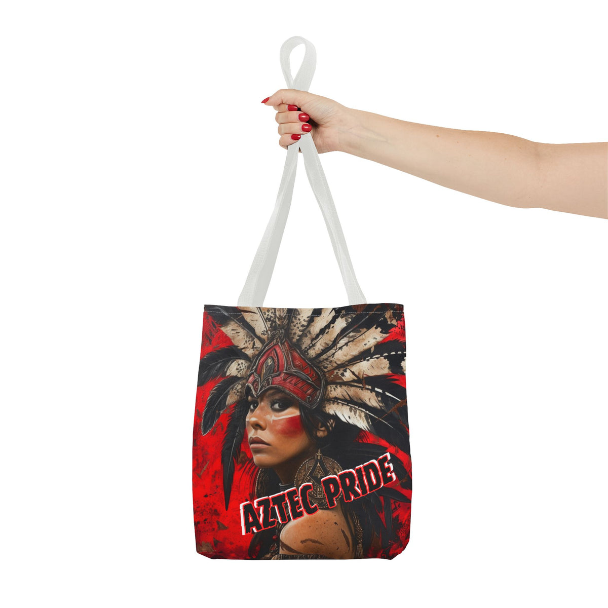 Aztec Moon Goddess Tote Bag – Aztec-Inspired Reusable Shopping Bag | GringoArte