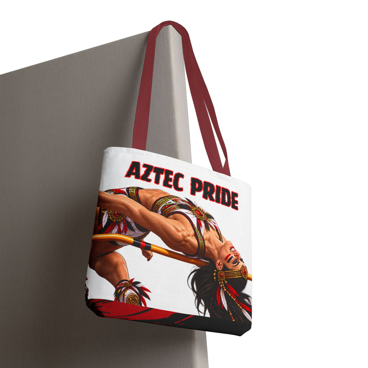Aztec High Jump Savage Warrior Tote Bag
