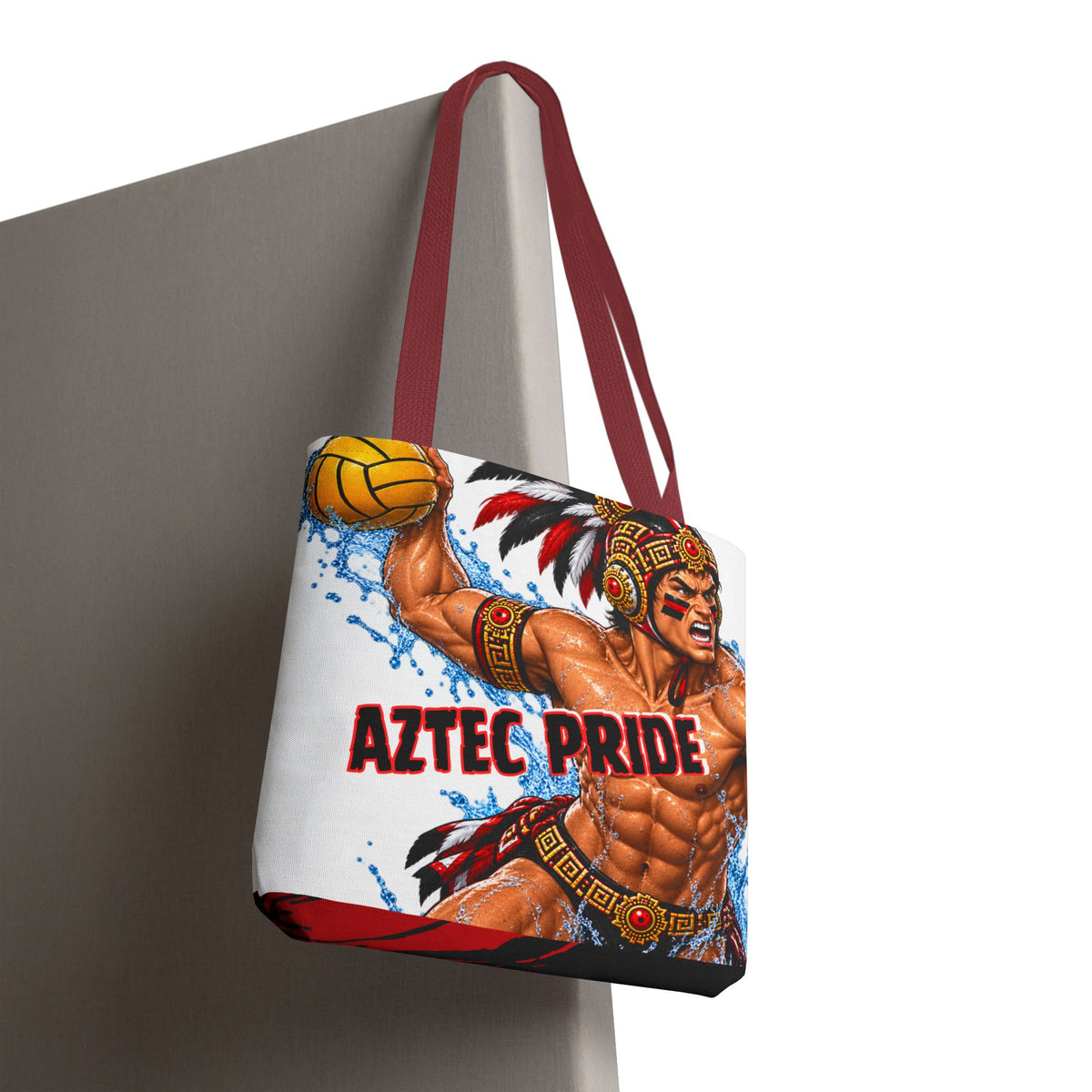 Aztec Water Polo Savage Warrior Tote Bag