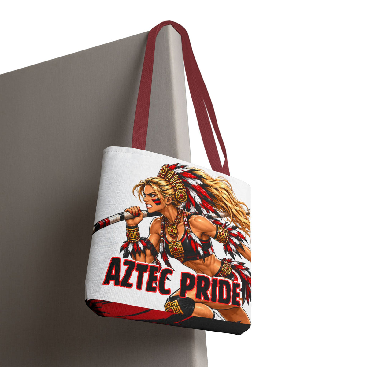 Aztec Pole Vault Savage Warrior Tote Bag