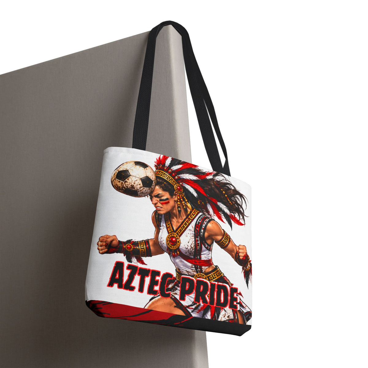 Aztec Soccer Savage Female Warrior Tote Bag