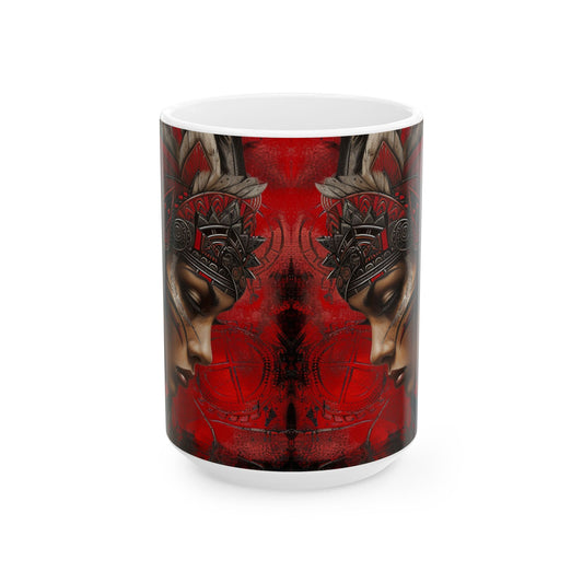 Aztec Sun Goddess – Ceramic Mug (11oz, 15oz • Dishwasher & Microwave Safe • Made in USA • Personalized Option)