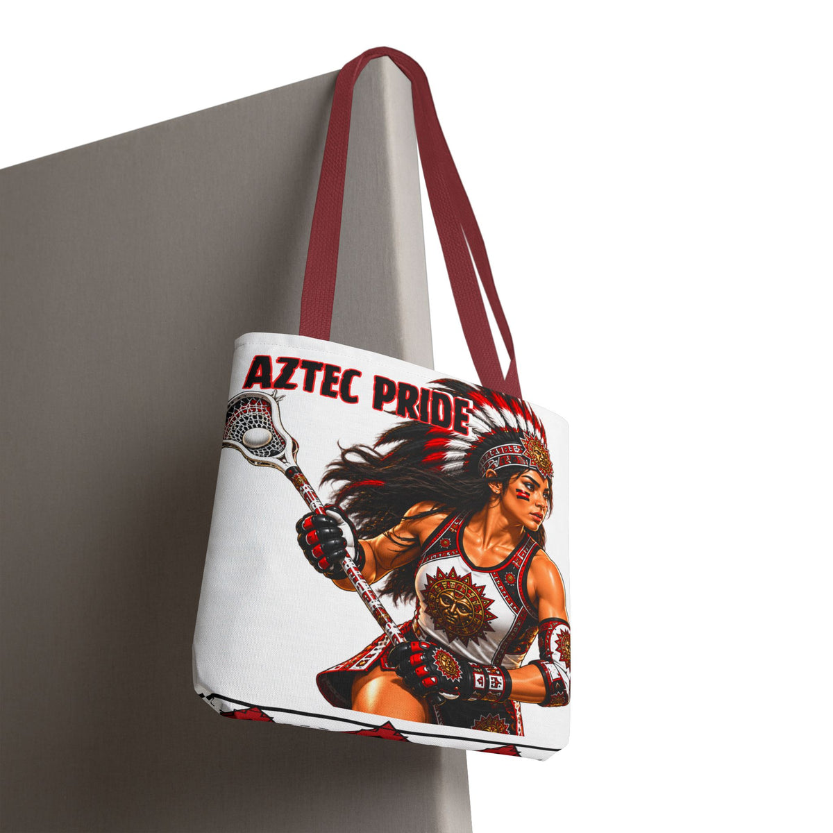 Aztec Lacrosse Female Warrior Tote Bag