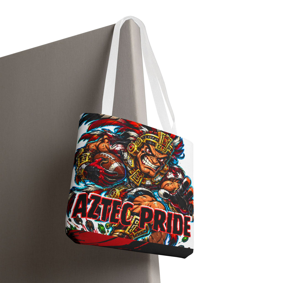 Aztec Football Savage Warrior Tote Bag