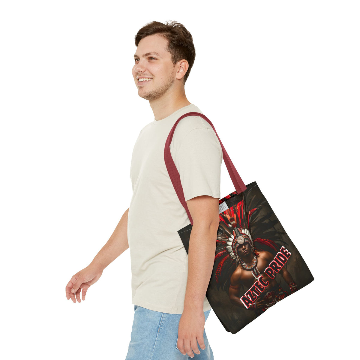 Aztec Warrior Eagle Tote Bag – Aztec-Inspired Reusable Shopping Bag | GringoArte