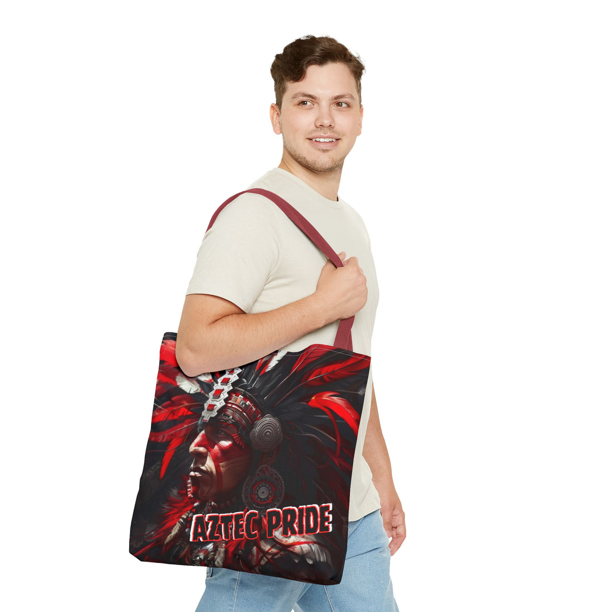 Aztec Loyal Warrior Tote Bag – Aztec-Inspired Reusable Shopping Bag | GringoArte