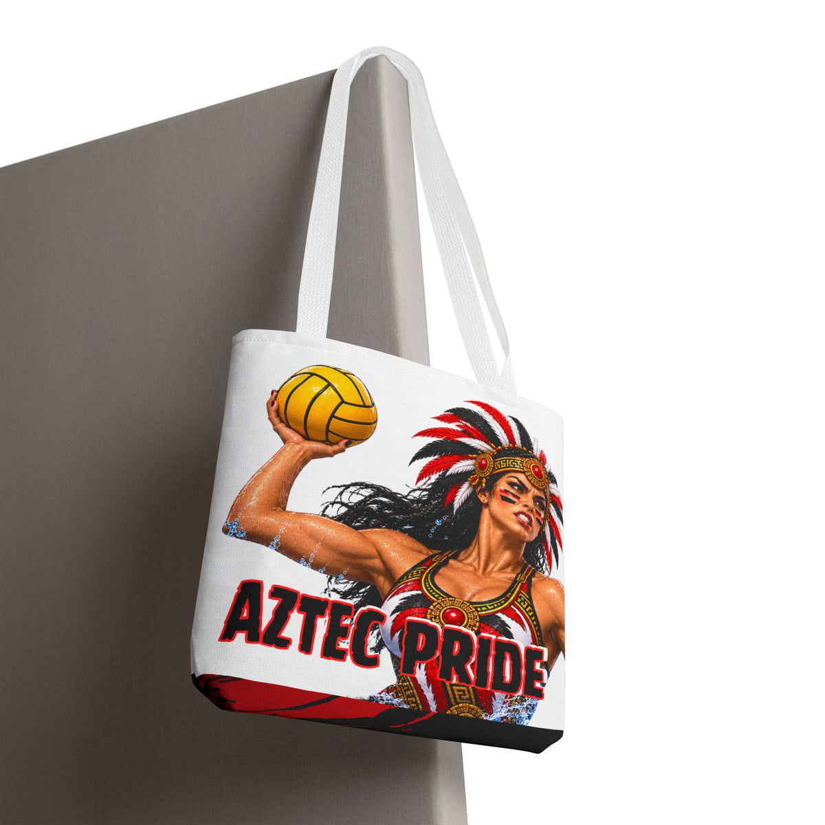 Aztec Water Polo Savage Female Warrior Tote Bag