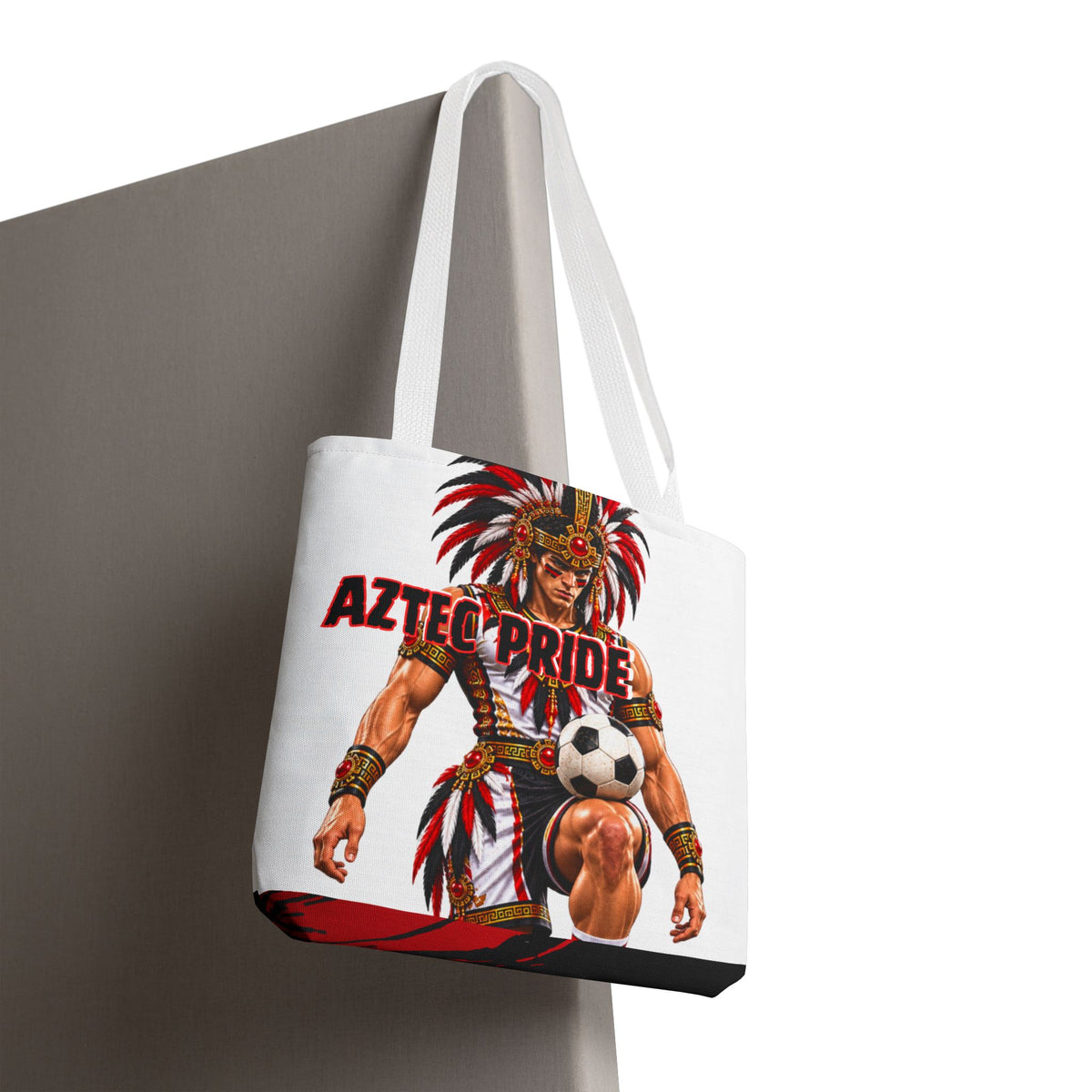 Aztec Soccer Savage Warrior Tote Bag
