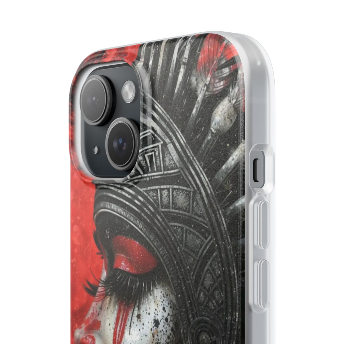 Aztec Fearless Goddess – Flexi Phone Case (iPhone & Samsung • Clear TPU • Made in USA • Personalized Option)