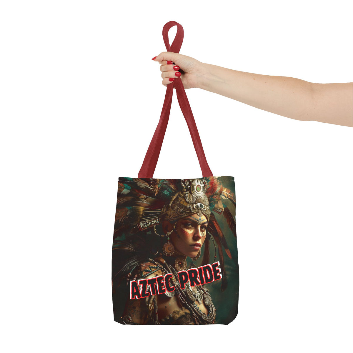 Aztec Warrior Goddess Tote Bag – Aztec-Inspired Reusable Shopping Bag | GringoArte