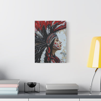 Aztec Silent Goddess – Bold Aztec Wall Art Canvas