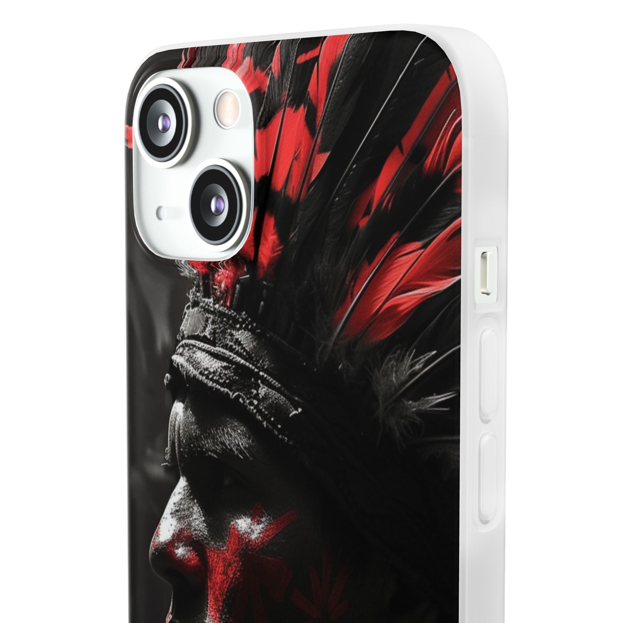 Aztec Jaguar Warrior – Flexi Phone Case (iPhone & Samsung • Clear TPU • Made in USA • Personalized Option)