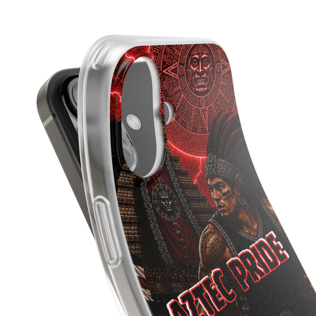 Aztec Basketall Warrior – Flexi Phone Case (iPhone & Samsung • Clear TPU • Made & Shipped in the USA • 🚚 FREE USA Shipping • Personalized Option)
