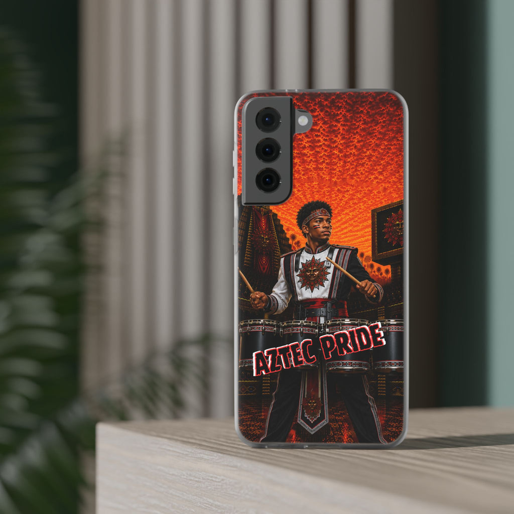 Aztec Band Warrior – Flexi Phone Case (iPhone & Samsung • Clear TPU • Made & Shipped in the USA • 🚚 FREE USA Shipping • Personalized Option)