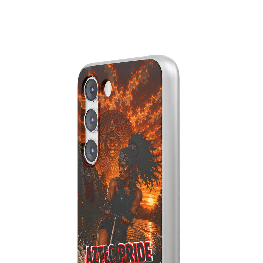 Aztec Wakeboard Female Warrior – Flexi Phone Case (iPhone & Samsung • Clear TPU • Made & Shipped in the USA • 🚚 FREE USA Shipping • Personalized Option)