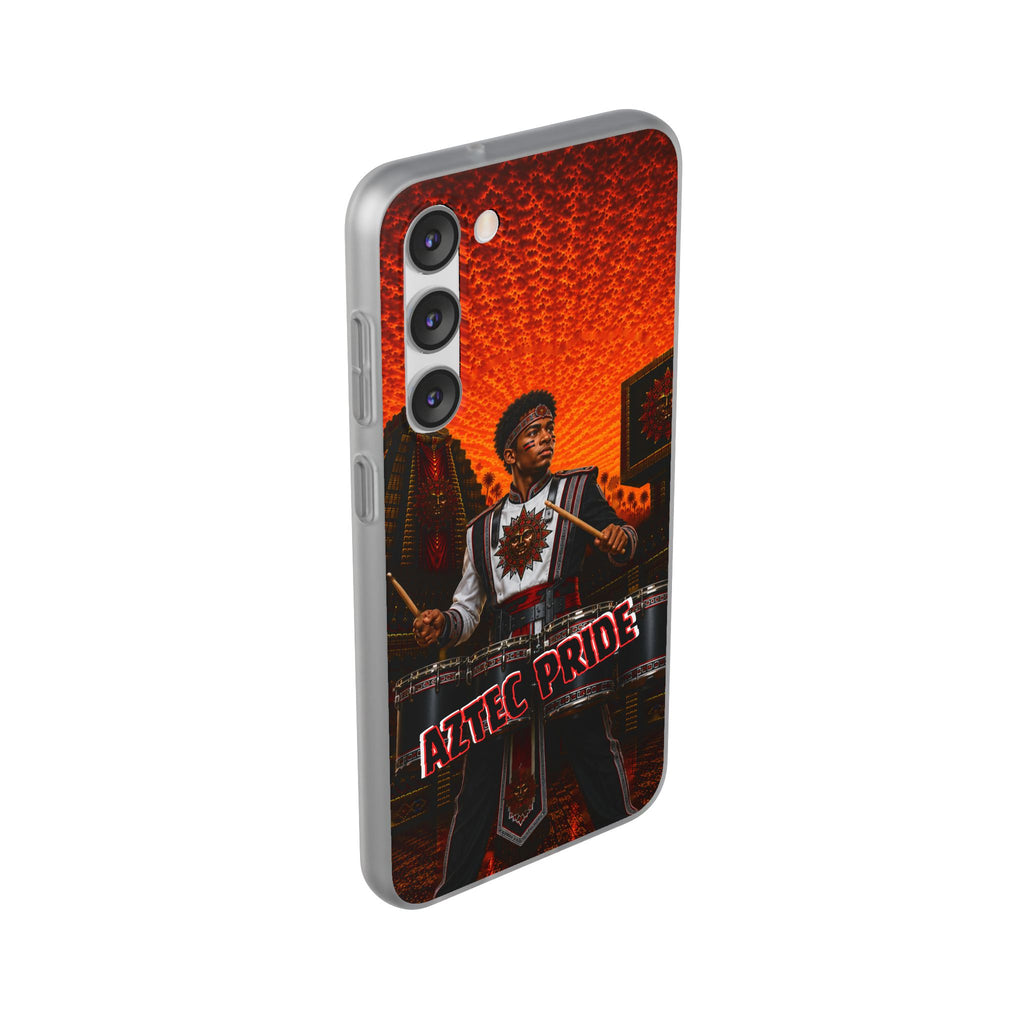 Aztec Band Warrior – Flexi Phone Case (iPhone & Samsung • Clear TPU • Made & Shipped in the USA • 🚚 FREE USA Shipping • Personalized Option)