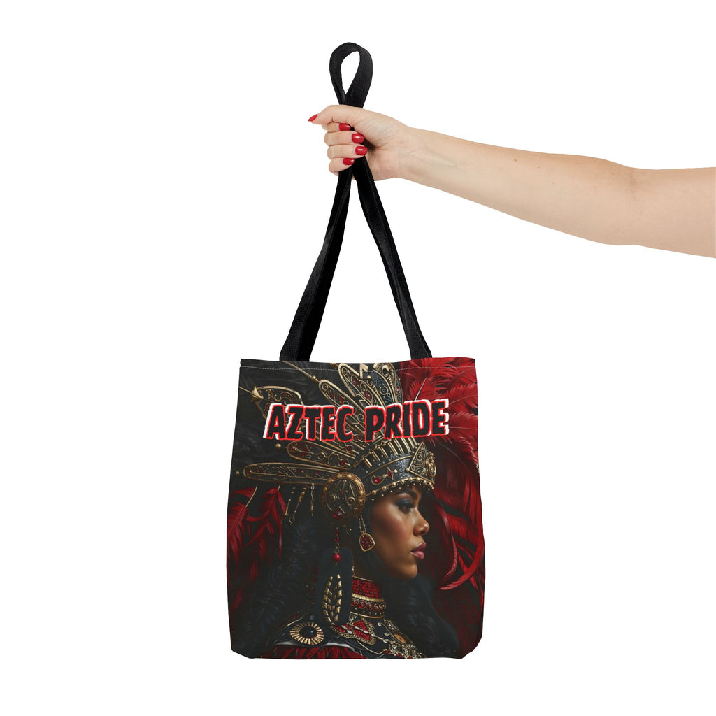 Aztec Lioness Queen Tote Bag – Aztec-Inspired Reusable Shopping Bag | GringoArte