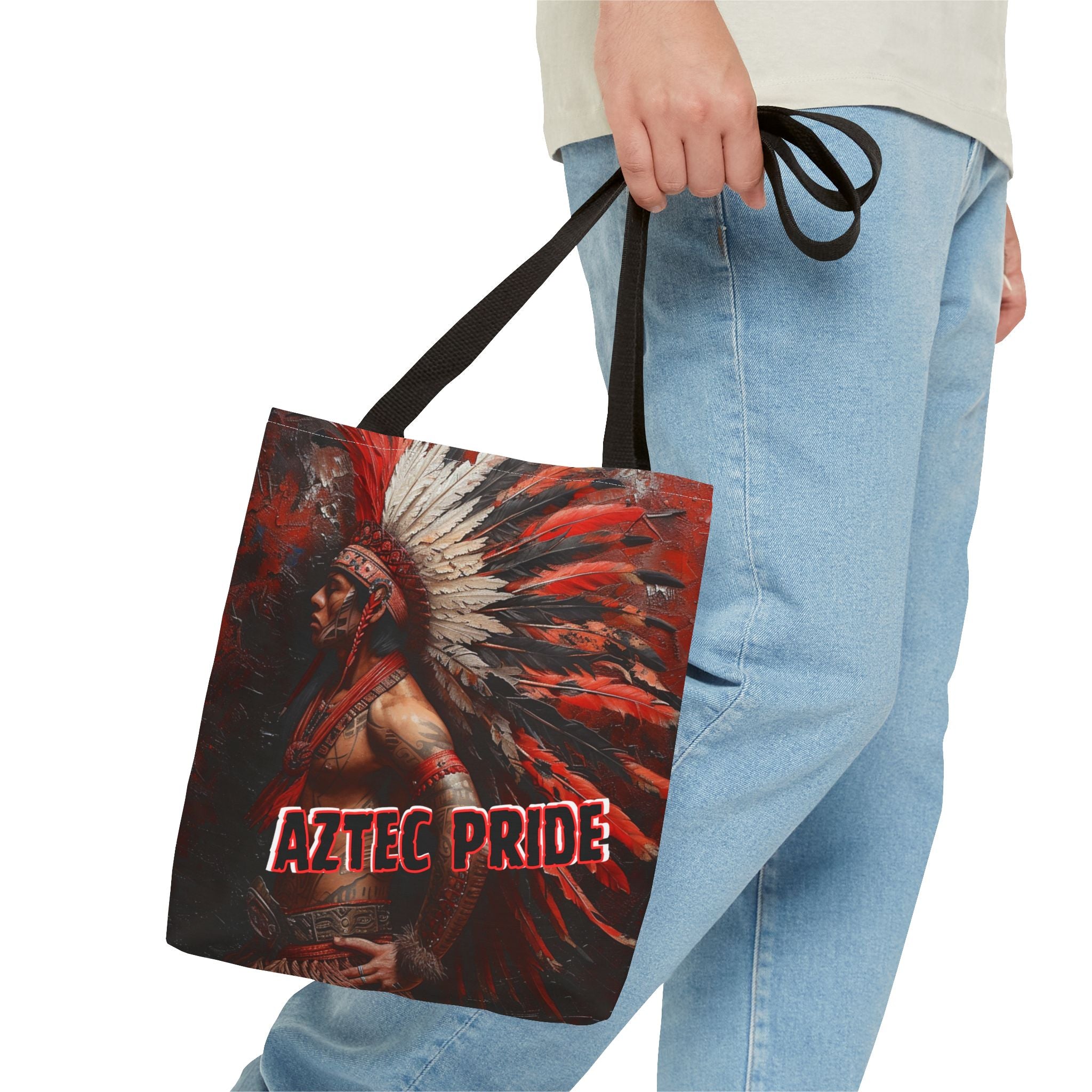 Aztec Noble Warrior Tote Bag – Aztec-Inspired Reusable Shopping Bag | GringoArte