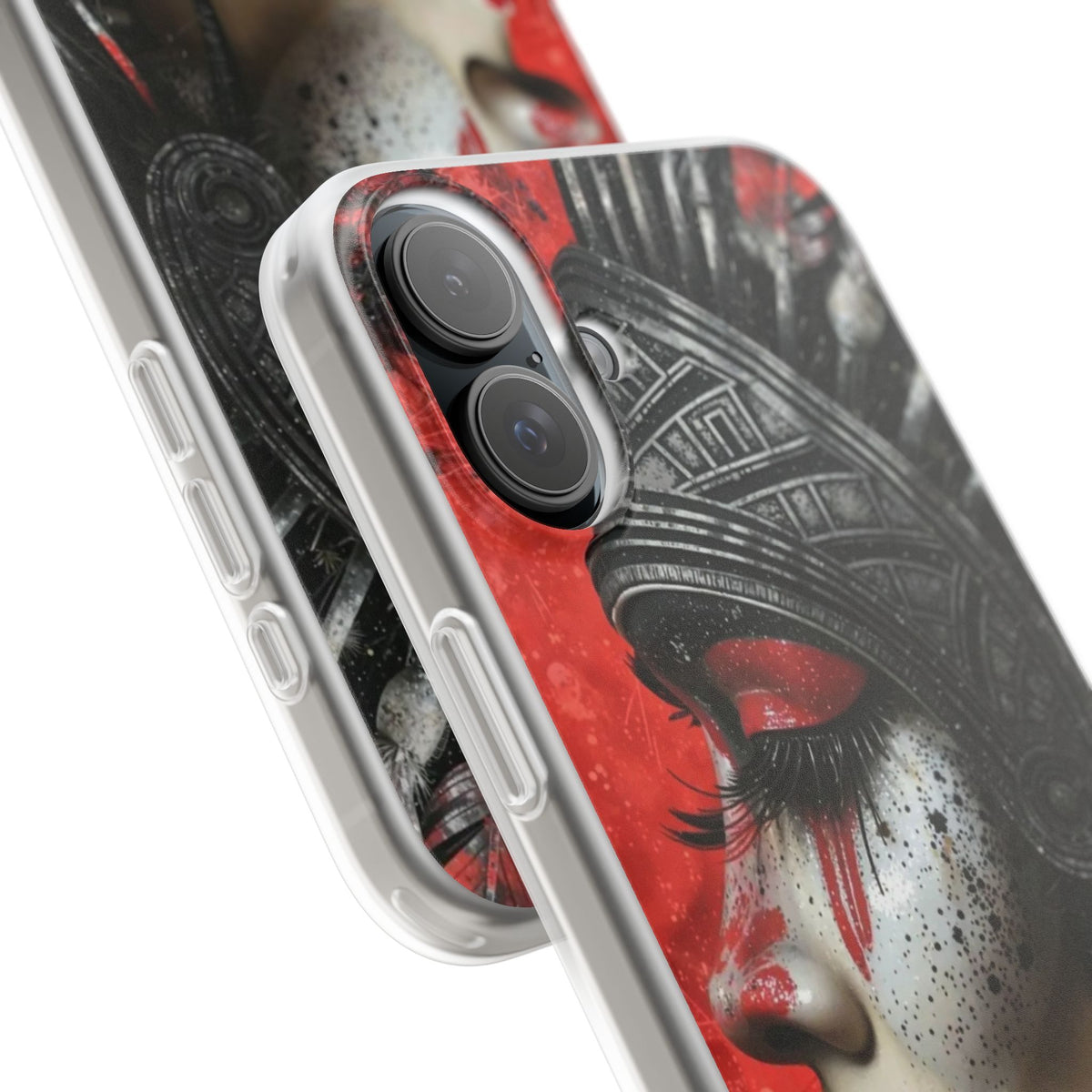 Aztec Fearless Goddess – Flexi Phone Case (iPhone & Samsung • Clear TPU • Made in USA • Personalized Option)