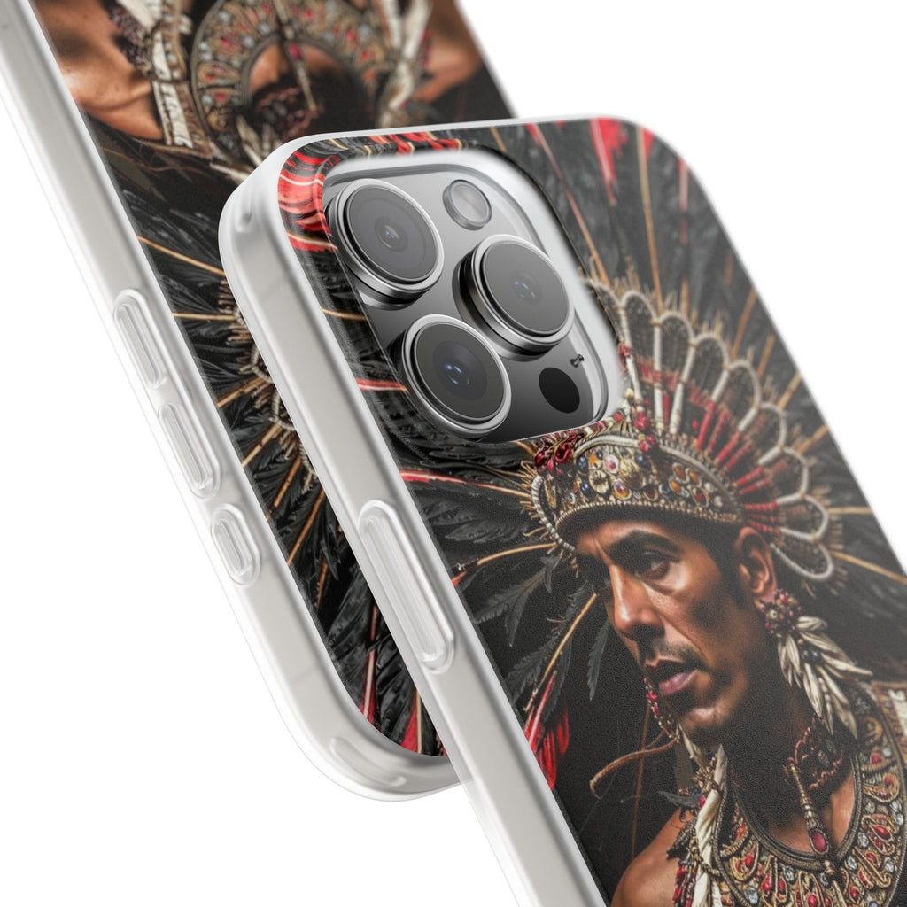 Aztec Sun Guardian – Flexi Phone Case (iPhone & Samsung • Clear TPU • Made in USA • Personalized Option)