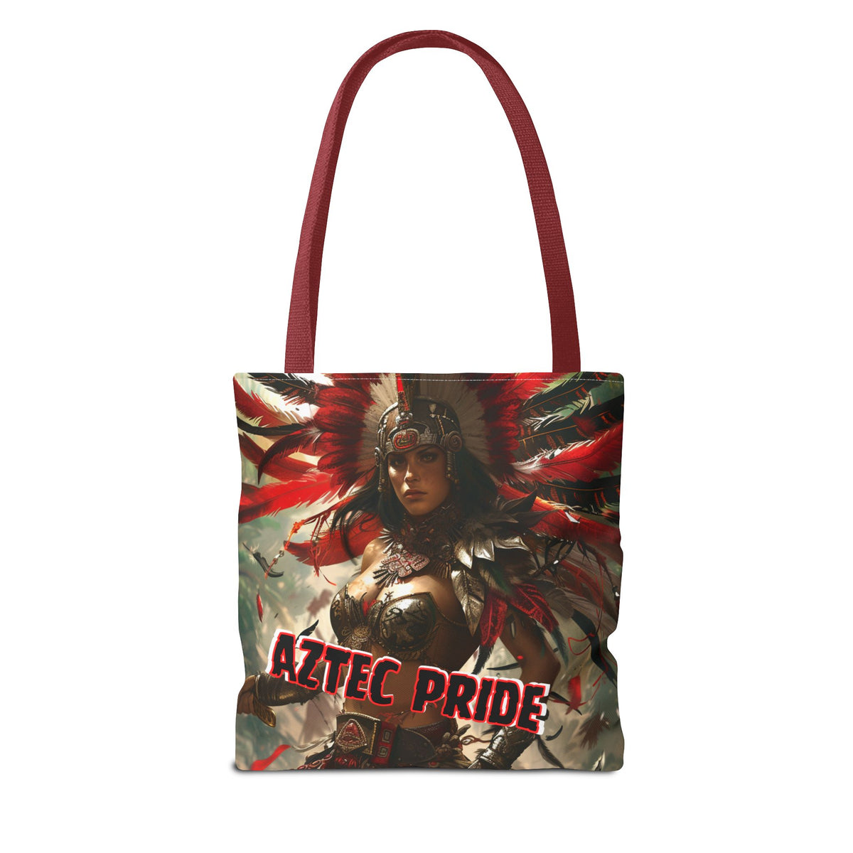 Aztec Blood Feather Goddess Tote Bag – Aztec-Inspired Reusable Shopping Bag | GringoArte