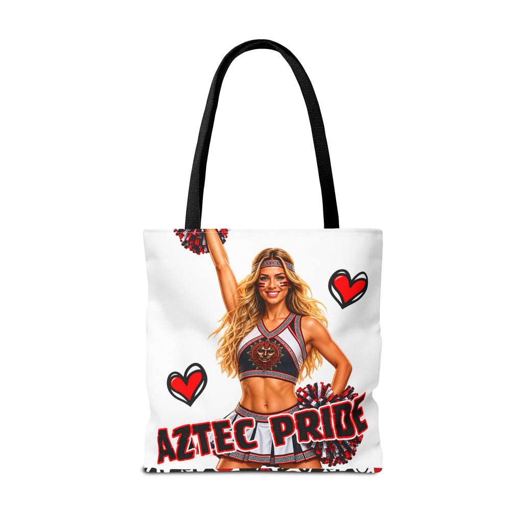 Aztec Cheerleader Warrior Tote Bag | Aztec-Inspired AI Art • Made & Shipped in the USA • 🚚 FREE USA Shipping • FREE Personalization